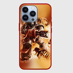 Чехол для iPhone 13 Pro Серый рыцарь, цвет: 3D-красный