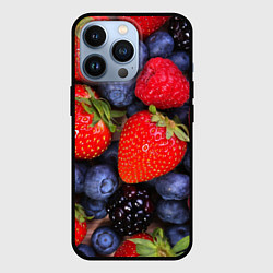 Чехол для iPhone 13 Pro Berries, цвет: 3D-черный