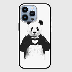 Чехол для iPhone 13 Pro Panda Love, цвет: 3D-черный