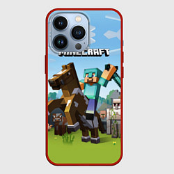 Чехол iPhone 13 Pro Minecraft Rider