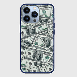 Чехол для iPhone 13 Pro Банкноты, цвет: 3D-тёмно-синий