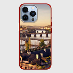 Чехол для iPhone 13 Pro Чехия Прага, цвет: 3D-красный