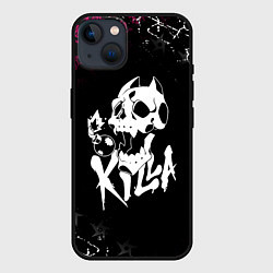 Чехол для iPhone 14 Plus JOJO KILLER QUEEN КИЛЛЕР КВИН KILLA ЧЕРЕП, цвет: 3D-черный