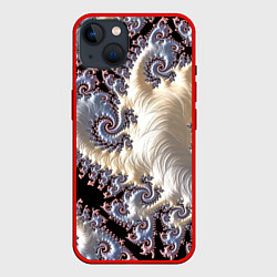 Чехол для iPhone 14 Plus Авангардный фрактальный паттерн Avant-garde fracta, цвет: 3D-красный