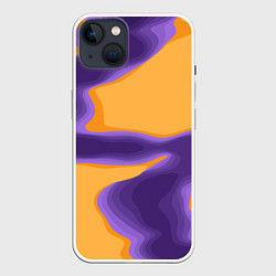 Чехол для iPhone 14 Plus Фиолетовая река, цвет: 3D-белый