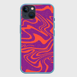 Чехол для iPhone 14 Plus Рябь на воде Абстракция, цвет: 3D-голубой