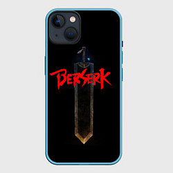 Чехол для iPhone 14 Plus Берсерк Меч, цвет: 3D-голубой