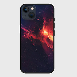 Чехол для iPhone 14 Plus Красивая космическая туманность, цвет: 3D-черный