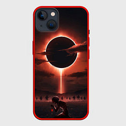 Чехол для iPhone 14 Plus Падение гриффита, цвет: 3D-красный