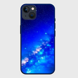 Чехол для iPhone 14 Plus Космос млечный путь, цвет: 3D-тёмно-синий
