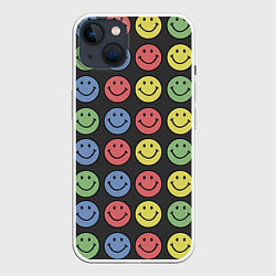 Чехол для iPhone 14 Plus Smiley, цвет: 3D-белый