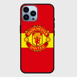 Чехол для iPhone 14 Pro Max FC Man United: Red Style, цвет: 3D-черный
