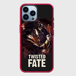 Чехол для iPhone 14 Pro Max Twisted Fate, цвет: 3D-малиновый