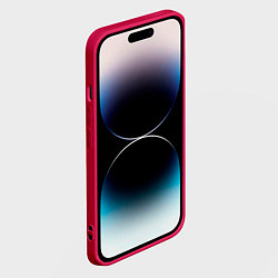 Чехол для iPhone 14 Pro Max БМВ РАЗРЕЗАННОЕ ЛОГО, цвет: 3D-малиновый — фото 2