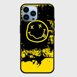Чехол для iPhone 14 Pro Max Нирвана Гранж Nirvana Smile, цвет: 3D-черный
