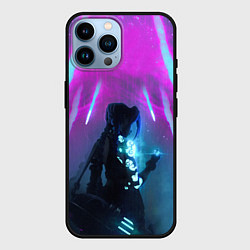 Чехол для iPhone 14 Pro Max LEAGUE OF LEGENDS, ДЖИНКС, цвет: 3D-черный