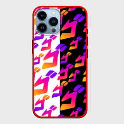 Чехол для iPhone 14 Pro Max JOJO BIZARRE ADVENTURE ДЖО ДЖО УЗОР, цвет: 3D-красный