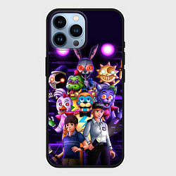 Чехол для iPhone 14 Pro Max Five Nights at Freddys: Security Breach персонажи, цвет: 3D-черный