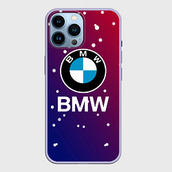 Чехол для iPhone 14 Pro Max BMW Градиент Краска, цвет: 3D-светло-сиреневый