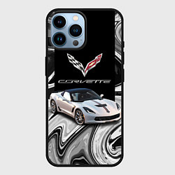 Чехол для iPhone 14 Pro Max Chevrolet Corvette - Motorsport - Racing team, цвет: 3D-черный