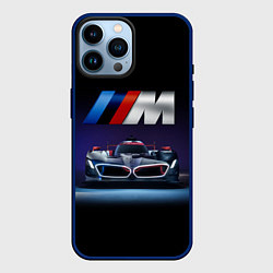 Чехол для iPhone 14 Pro Max BMW M Performance Motorsport, цвет: 3D-тёмно-синий