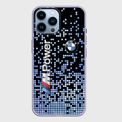 Чехол для iPhone 14 Pro Max BMW - M Power - pattern, цвет: 3D-светло-сиреневый