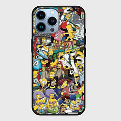 Чехол для iPhone 14 Pro Max Simpsonhistory, цвет: 3D-черный