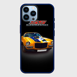 Чехол для iPhone 14 Pro Max Ретро маслкар Camaro SS 1970 года, цвет: 3D-тёмно-синий