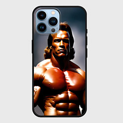 Чехол для iPhone 14 Pro Max Арнольд Шварценеггер железный арни, цвет: 3D-черный