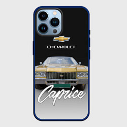 Чехол для iPhone 14 Pro Max Американская машина Chevrolet Caprice 70-х годов, цвет: 3D-тёмно-синий