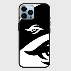 Чехол для iPhone 14 Pro Max Форма Team Secret white, цвет: 3D-черный