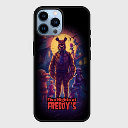 Чехол для iPhone 14 Pro Max Five Nights at Freddys horror, цвет: 3D-черный