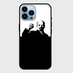 Чехол для iPhone 14 Pro Max Силуэт Владимира Ильича Ленина, цвет: 3D-черный