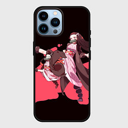 Чехол для iPhone 14 Pro Max Нэдзуко ярость, цвет: 3D-черный