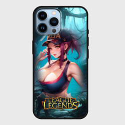 Чехол для iPhone 14 Pro Max League Of Legends Akali Kda, цвет: 3D-черный