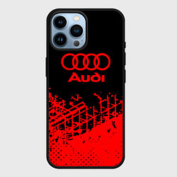 Чехол для iPhone 14 Pro Max BMW краски красные полосы, цвет: 3D-черный