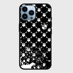 Чехол для iPhone 14 Pro Max BMW gussi steel, цвет: 3D-черный