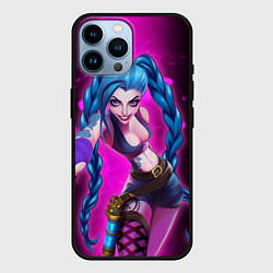Чехол для iPhone 14 Pro Max Jinx Arcane League of Legends game, цвет: 3D-черный