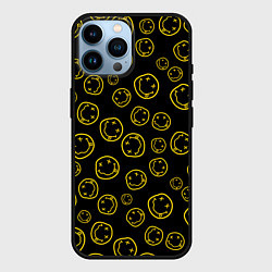 Чехол для iPhone 14 Pro Max Nirvana Pattern, цвет: 3D-черный