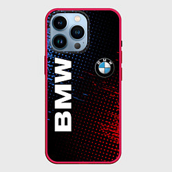 Чехол для iPhone 14 Pro BMW ТЕКСТУРА, цвет: 3D-малиновый