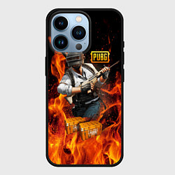 Чехол для iPhone 14 Pro PUBG, цвет: 3D-черный