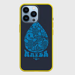 Чехол для iPhone 14 Pro Водные покемоны, цвет: 3D-желтый