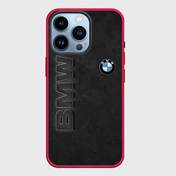 Чехол для iPhone 14 Pro BMW LOGO AND INSCRIPTION, цвет: 3D-малиновый