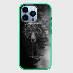 Чехол для iPhone 14 Pro EVIL BEAR, цвет: 3D-мятный