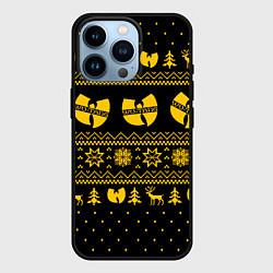 Чехол для iPhone 14 Pro НОВОГОДНИЙ СВИТЕР WU TANG CLAN, цвет: 3D-черный