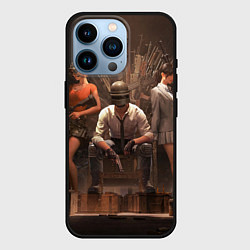 Чехол для iPhone 14 Pro PUBG игра, цвет: 3D-черный