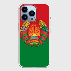 Чехол для iPhone 14 Pro Республика Беларусь, цвет: 3D-белый