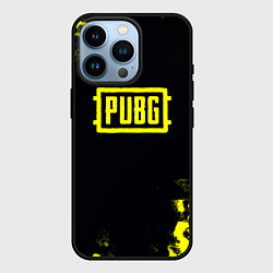 Чехол для iPhone 14 Pro Pubg краски абстракция, цвет: 3D-черный