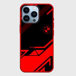 Чехол для iPhone 14 Pro BMW geometry sport red, цвет: 3D-красный