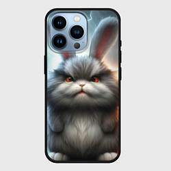 Чехол для iPhone 14 Pro Грозный заяц, цвет: 3D-черный